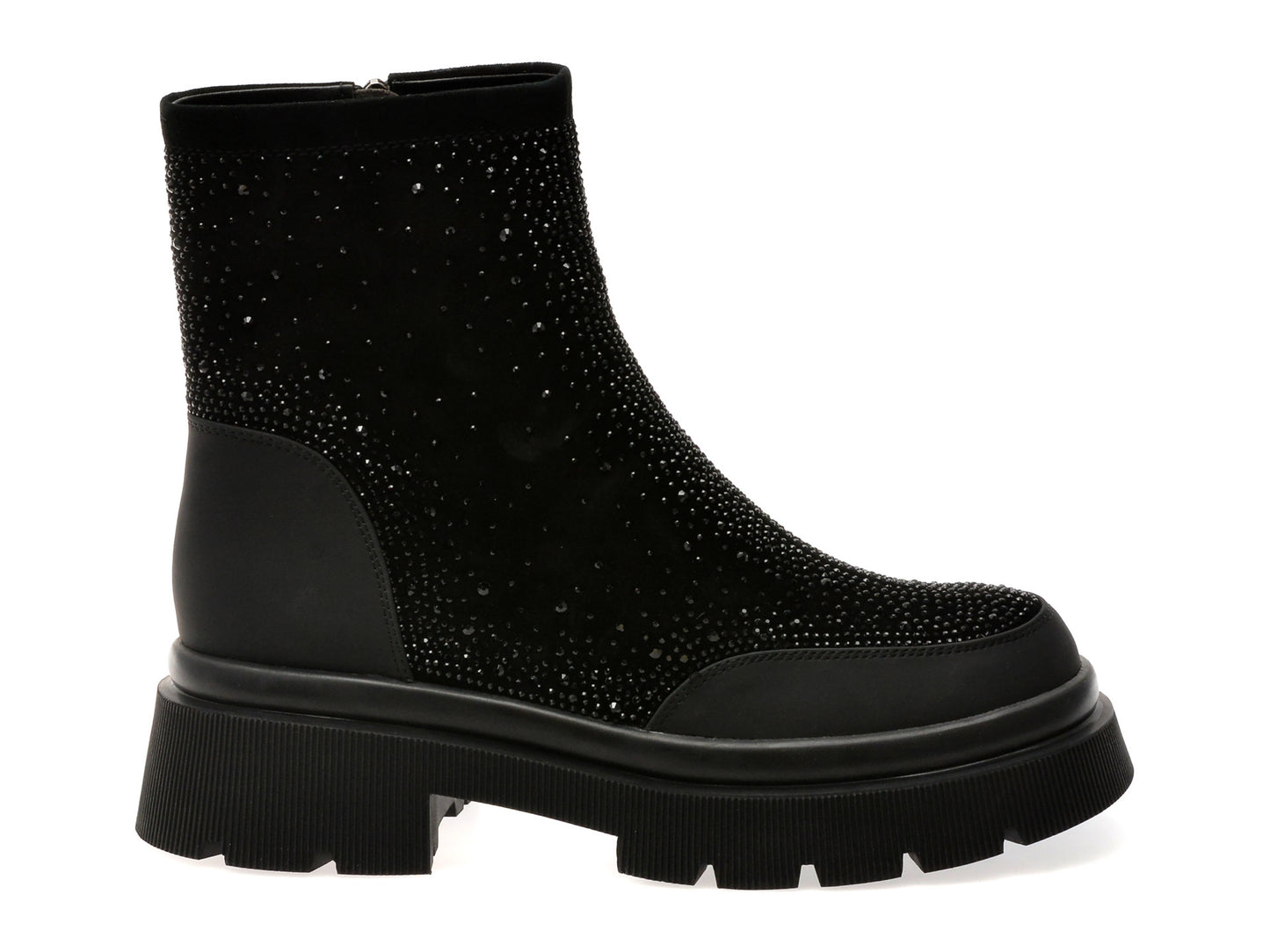 Ghete gryxo negre, KR381, din piele intoarsa