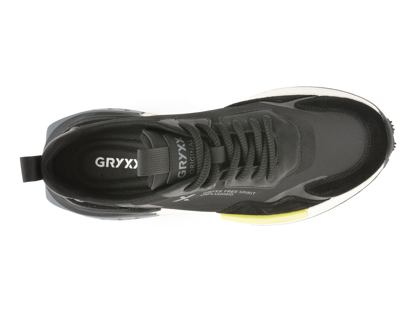 Pantofi sport gryxo negri, 8286, din material textil