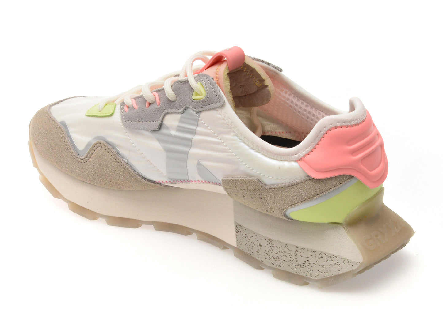 Pantofi sport gryxo albi, 40061W, din material textil