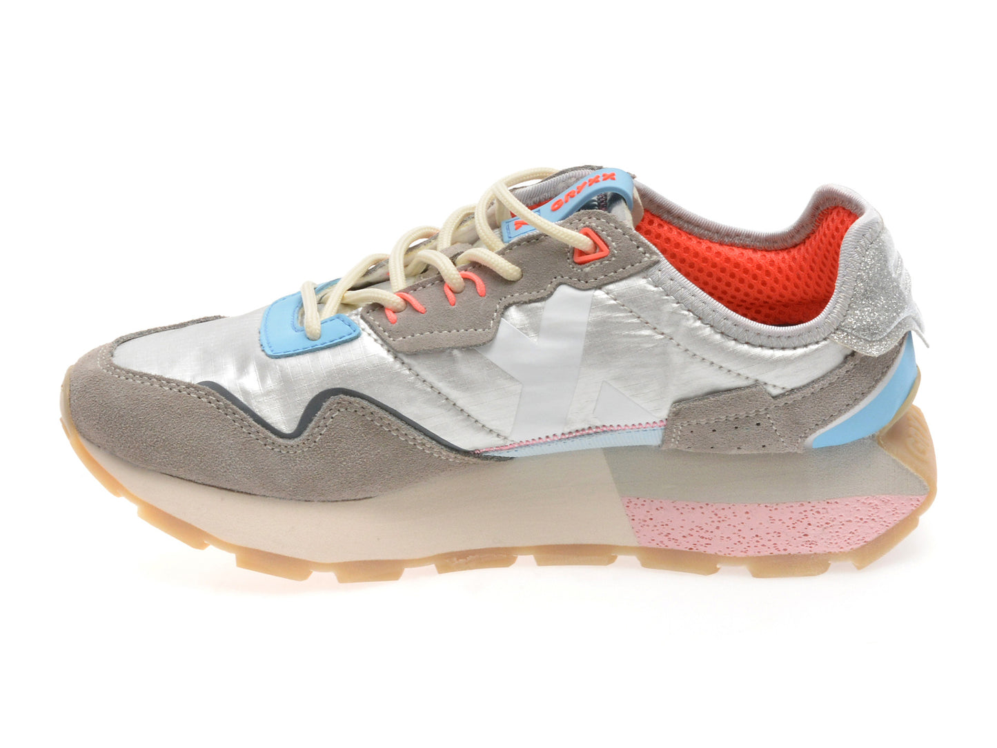 Pantofi sport gryxo albi, 40061W, din material textil