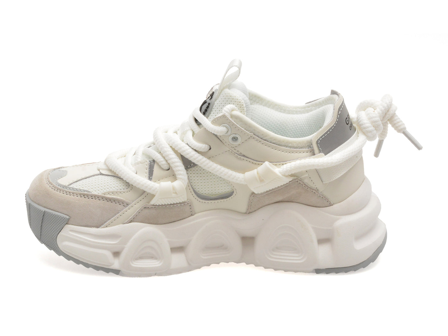 Pantofi sport gryxo albi, 24120, din material textil