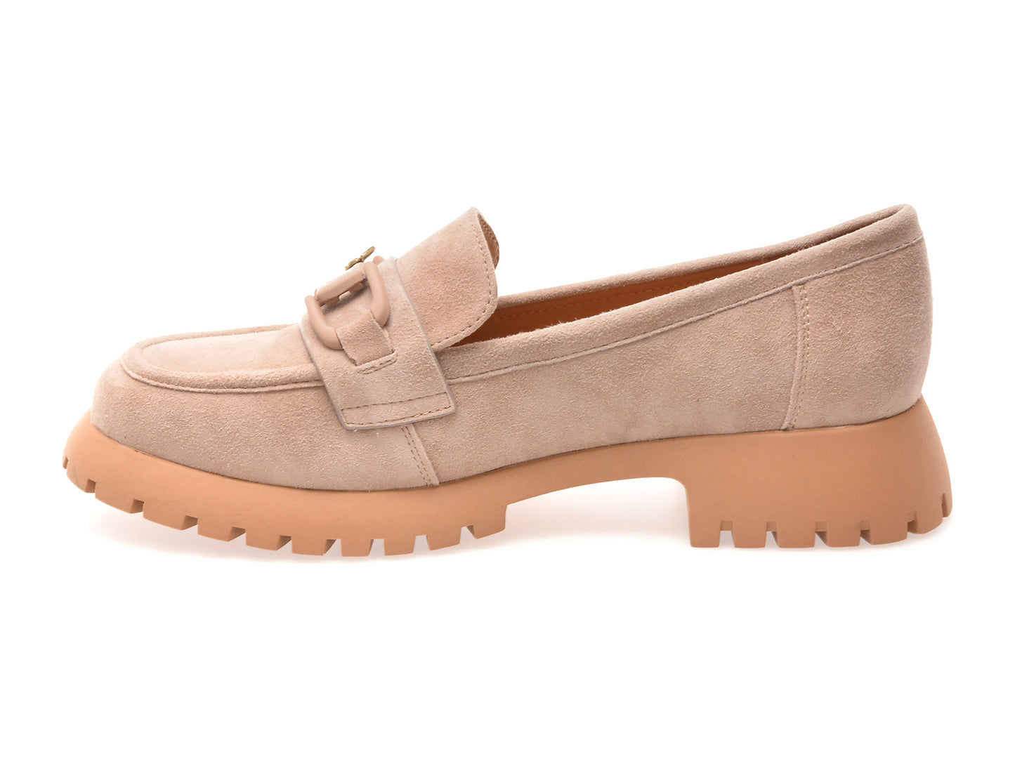 Mocasini gryxo gri, V856G45, din piele intoarsa