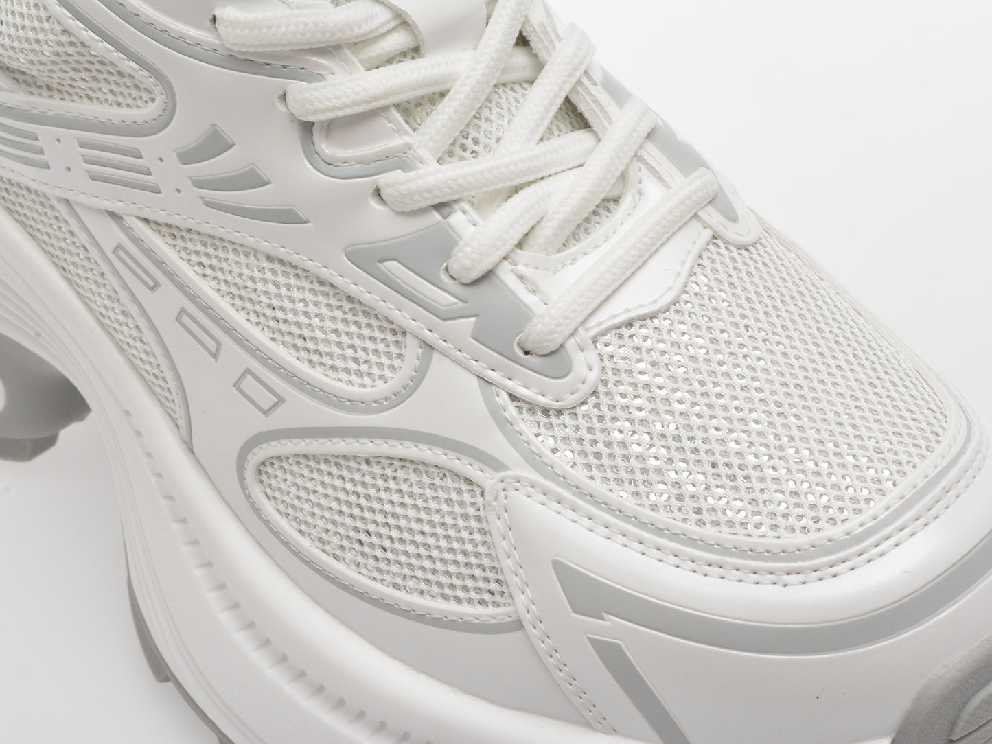 Pantofi sport gryxo argintii, 1199, din material textil