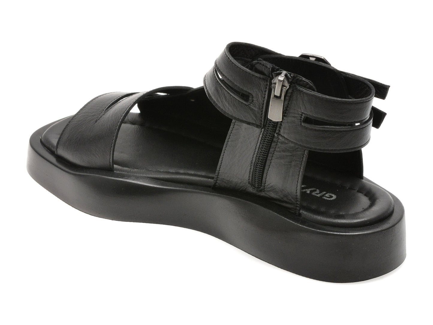 Sandale gryxo negre, 2452947, din piele naturala