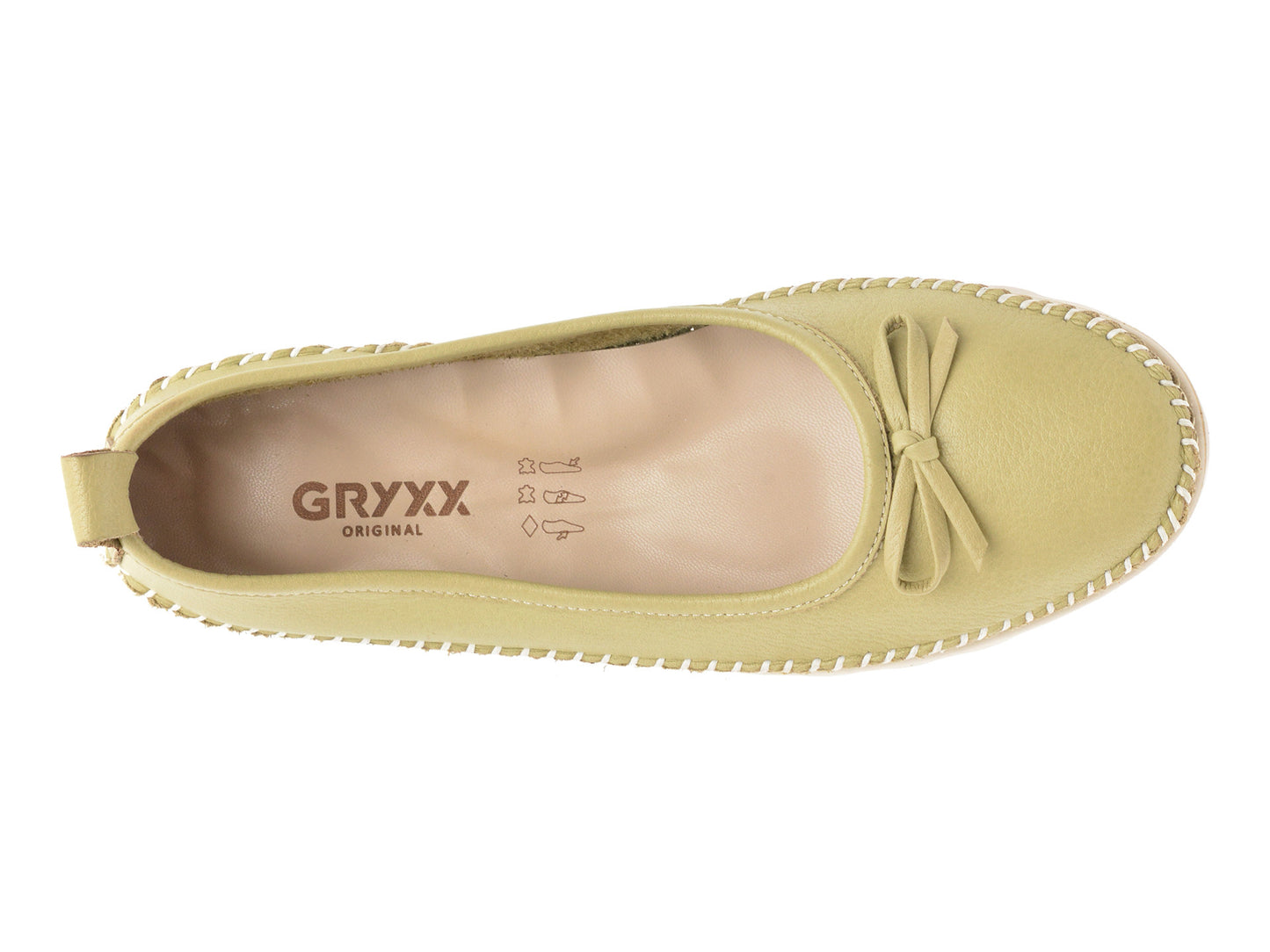 Balerini gryxo bej, EV2815, din piele naturala