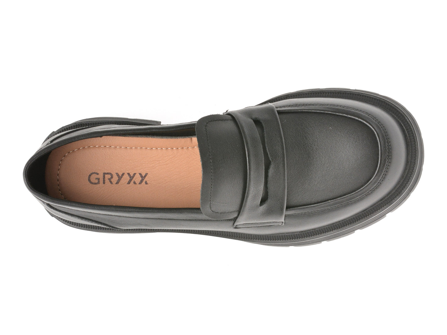 Mocasini gryxo bleumarin, 18079, din piele naturala lacuita