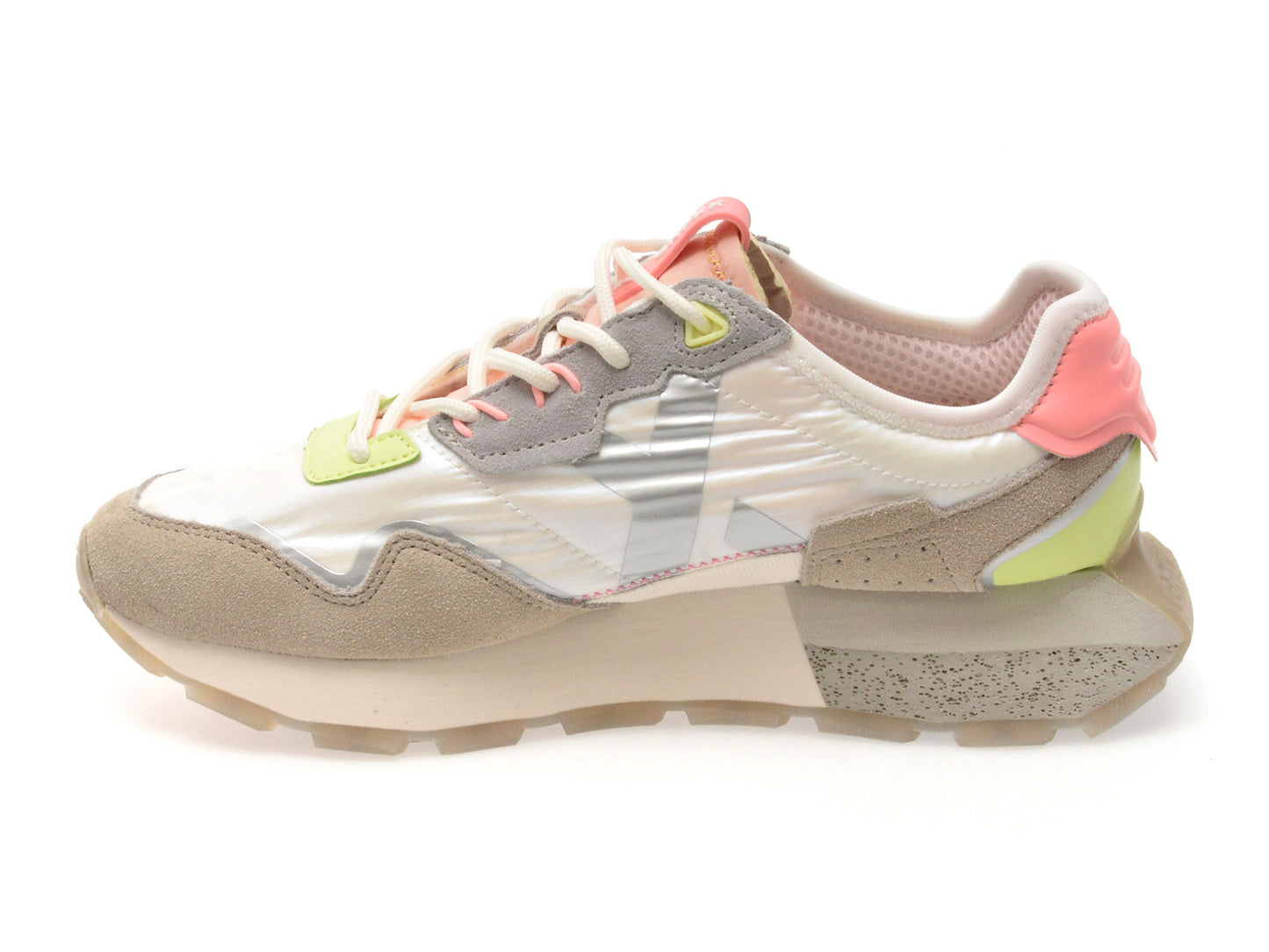 Pantofi sport gryxo albi, 40061W, din material textil