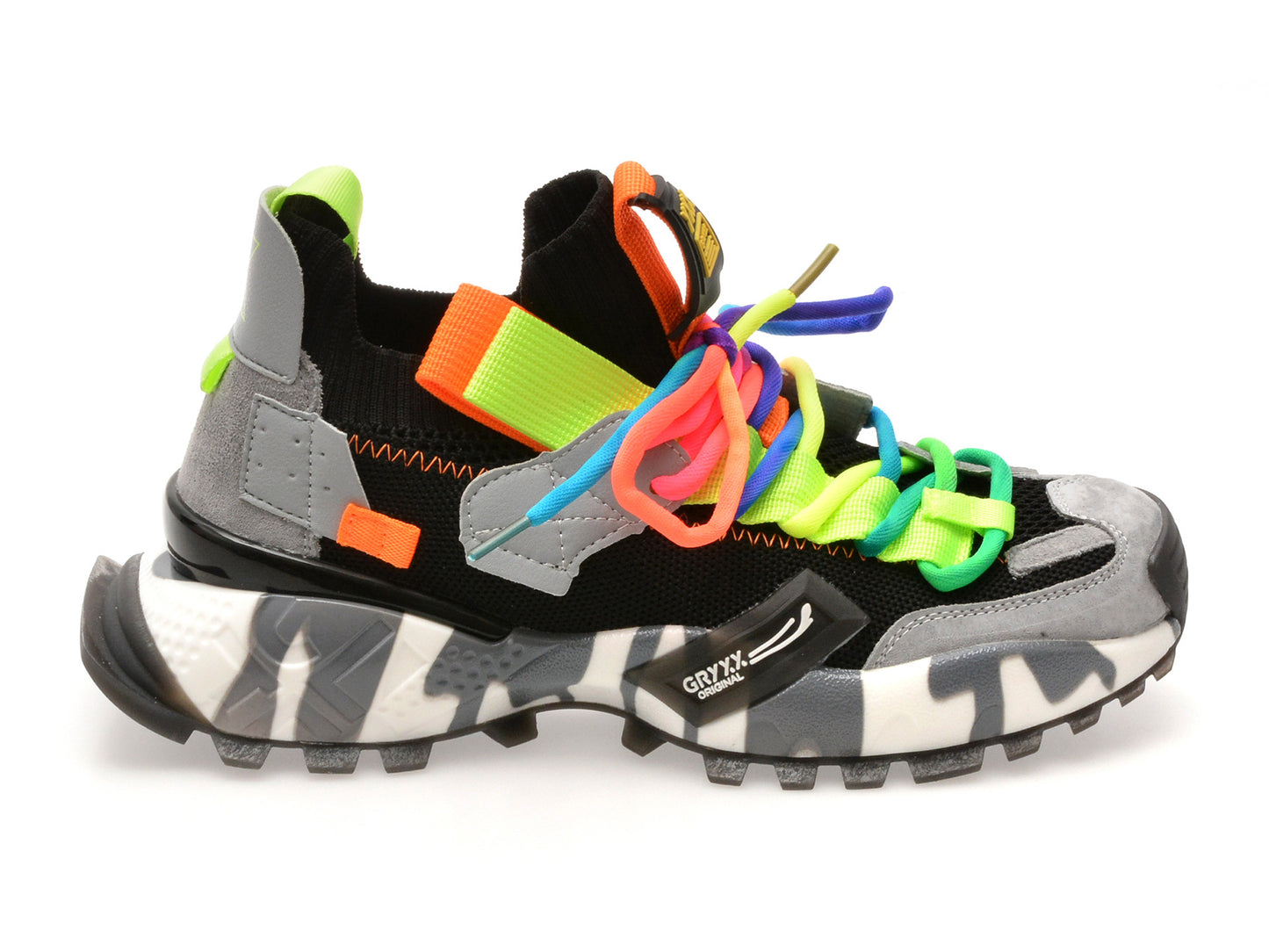 Pantofi sport gryxo portocalii, 18159, din material textil
