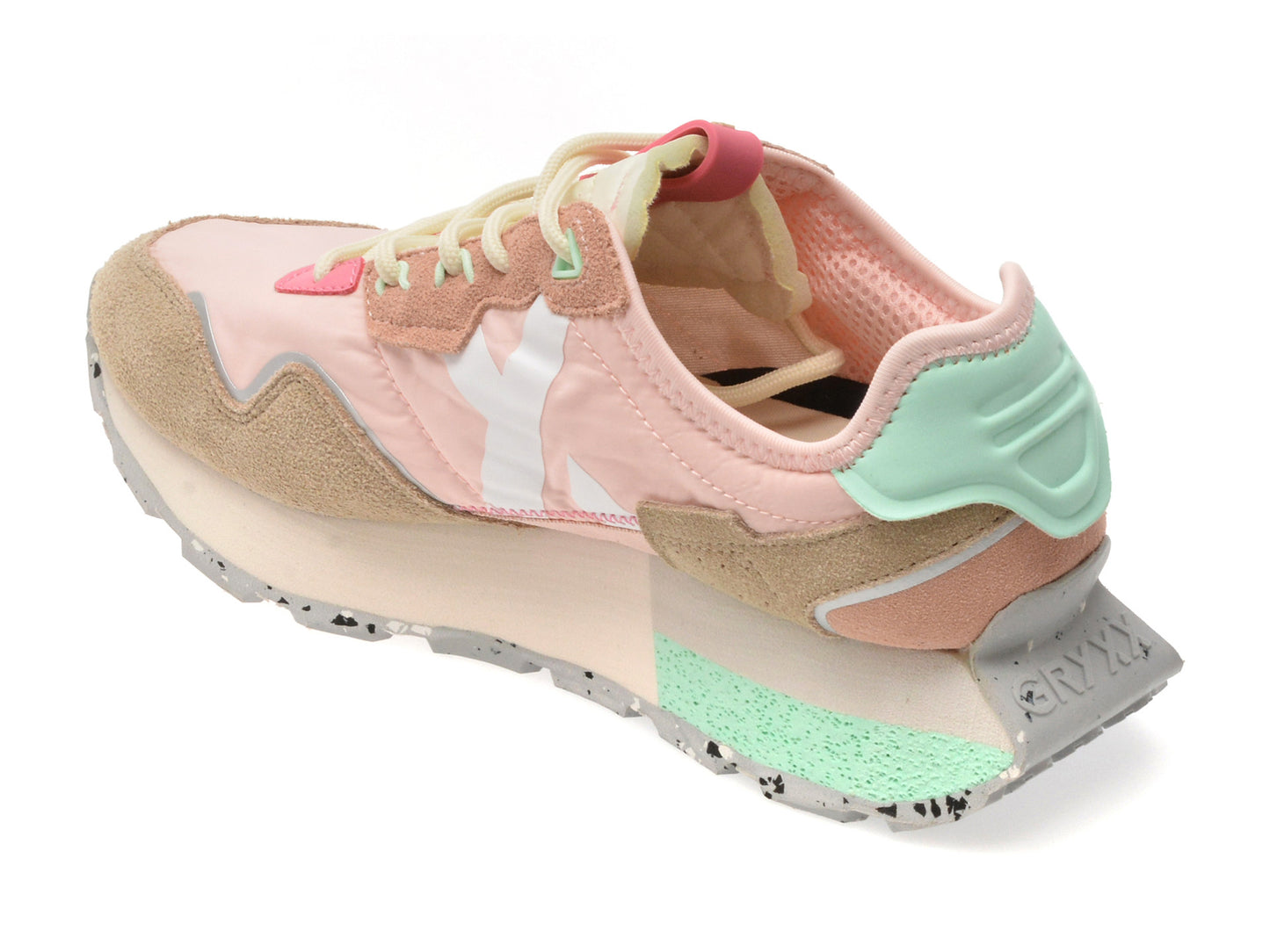 Pantofi sport gryxo albi, 40061W, din material textil