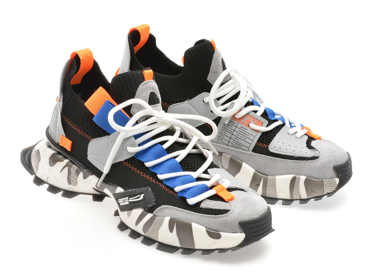 Pantofi sport gryxo portocalii, 18159, din material textil