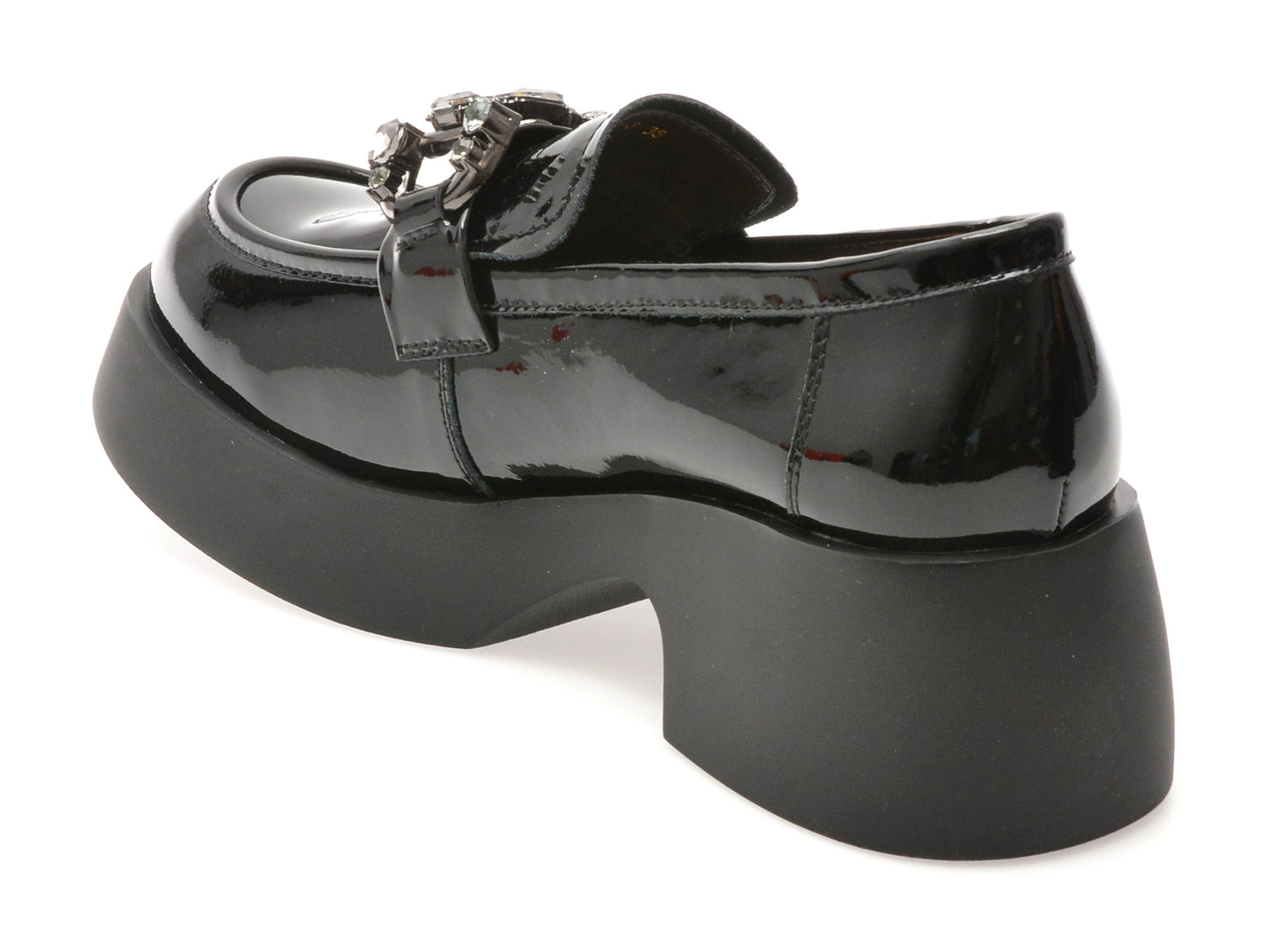 Mocasini gryxo negri, 88170, din piele naturala lacuita