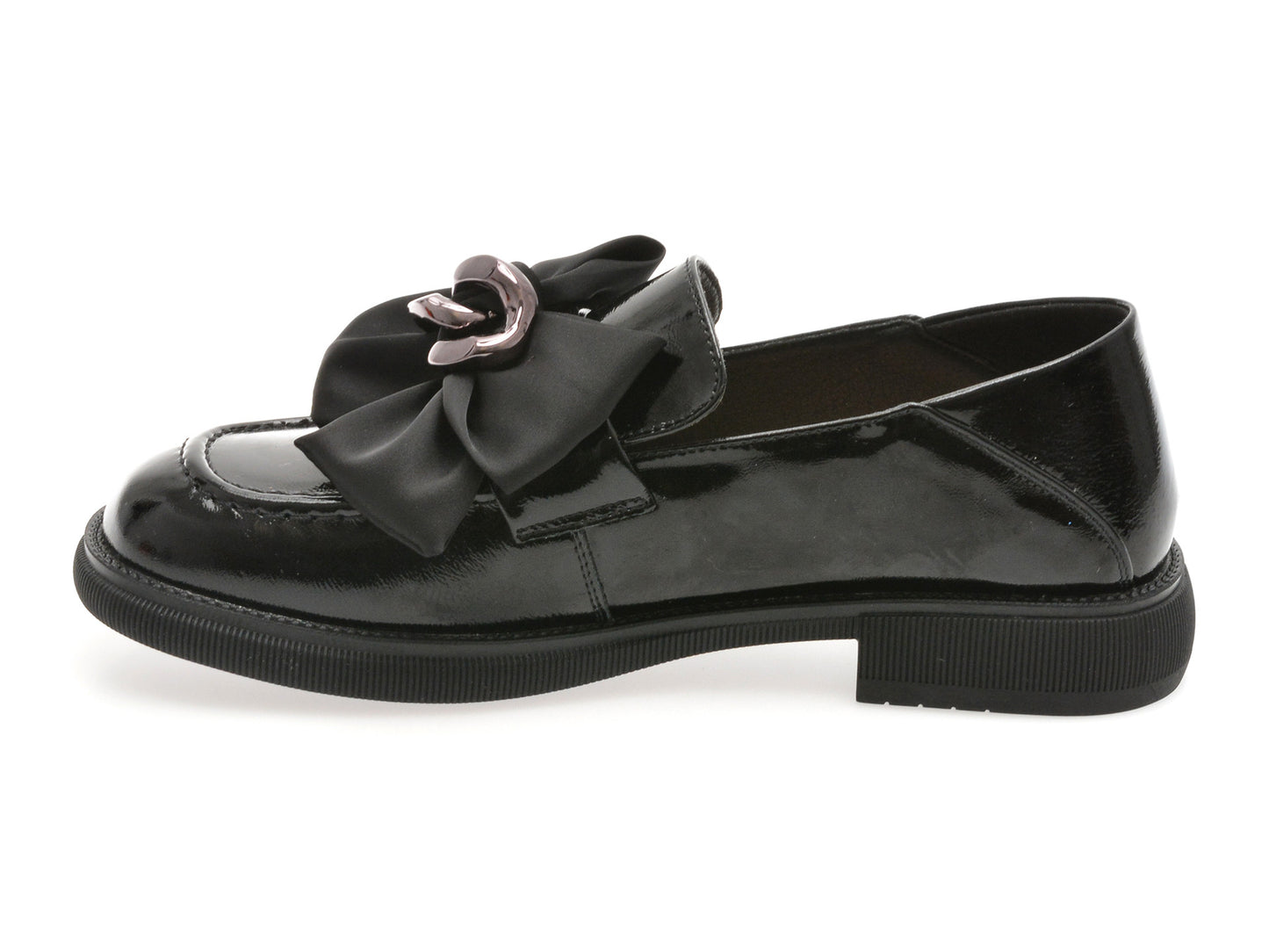 Mocasini gryxo negri, 36311, din piele naturala lacuita