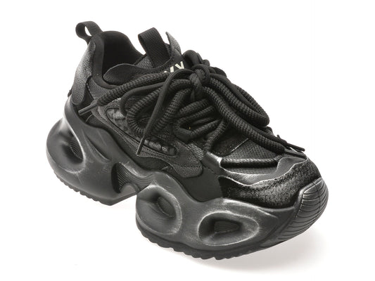 Pantofi sport gryxo negri, 30372, din material textil
