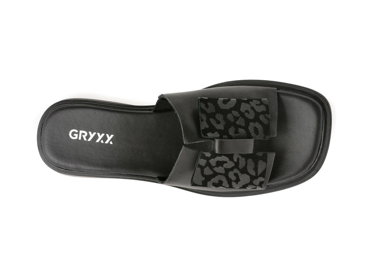 Papuci gryxo albi, 6A038, din piele naturala