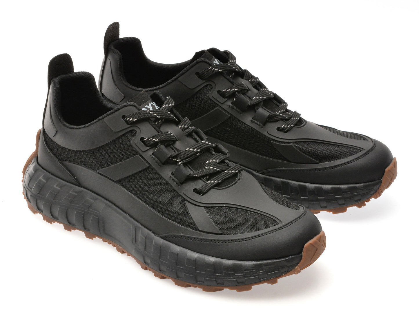 Pantofi sport gryxo negri, A166, din material textil