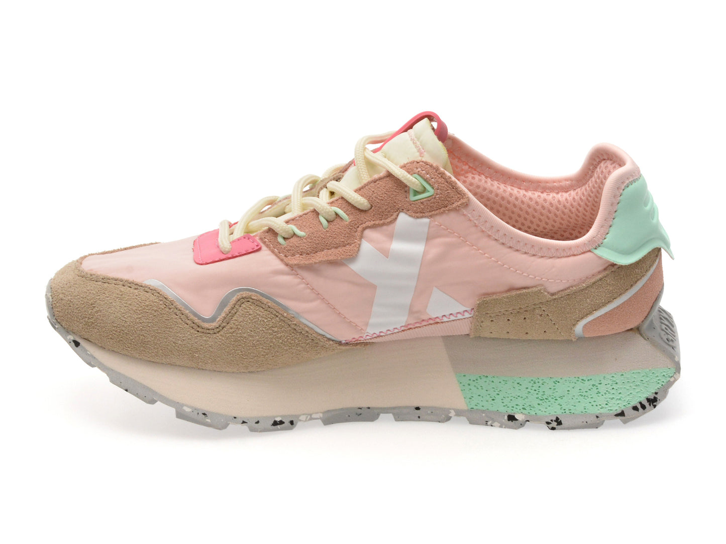 Pantofi sport gryxo albi, 40061W, din material textil
