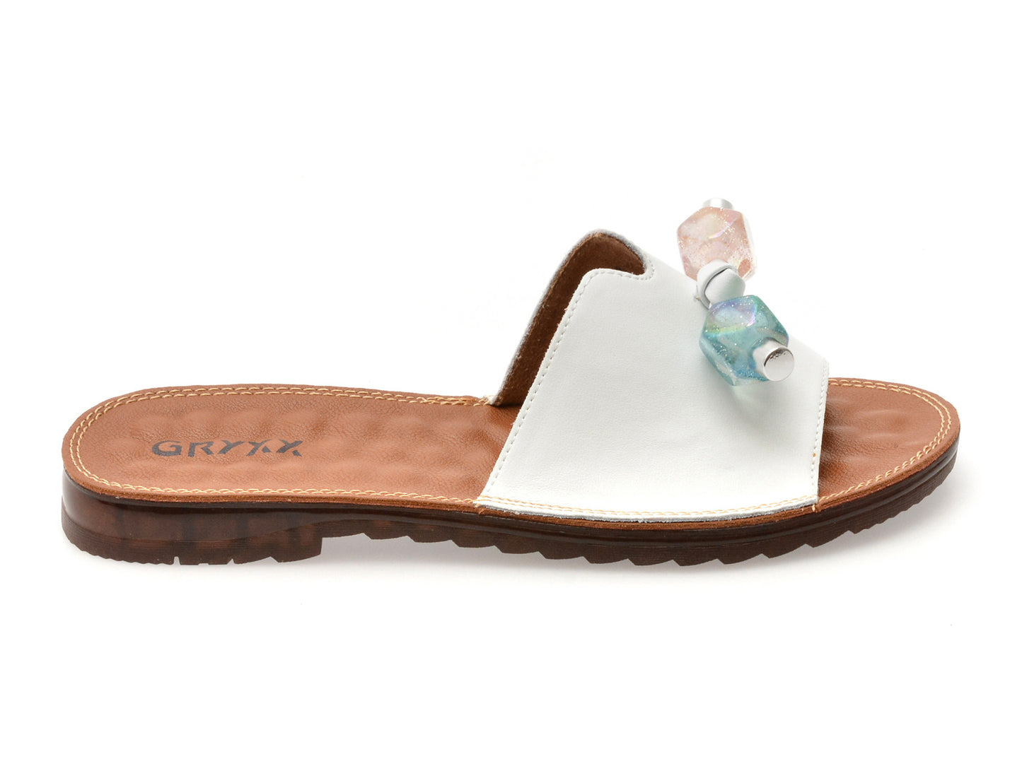 Papuci gryxo gri, 82910, din piele naturala