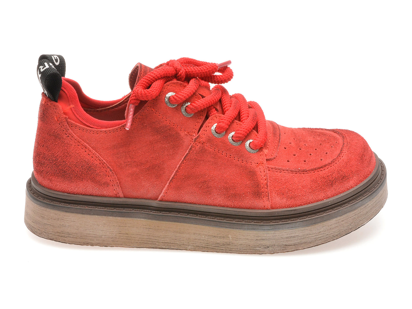Pantofi sport gryxo rosii, 10221, din piele intoarsa