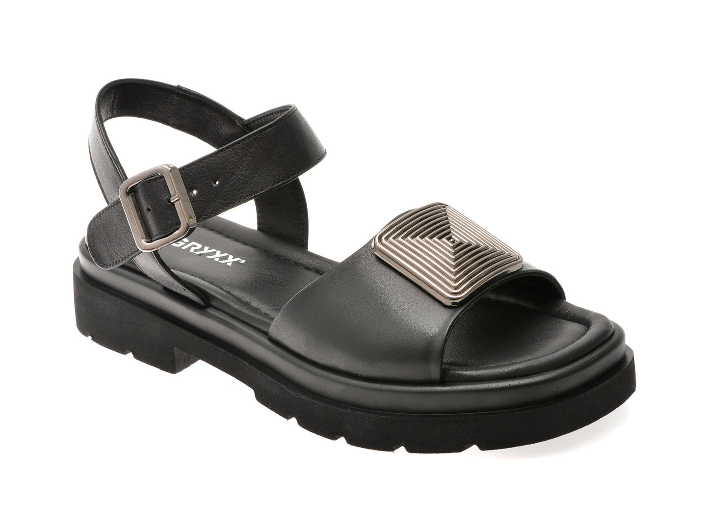 Sandale gryxo negre, 220380, din piele naturala