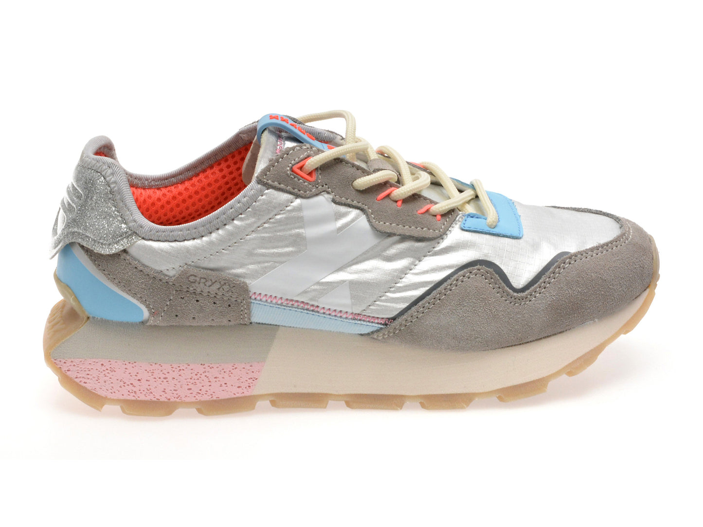 Pantofi sport gryxo albi, 40061W, din material textil