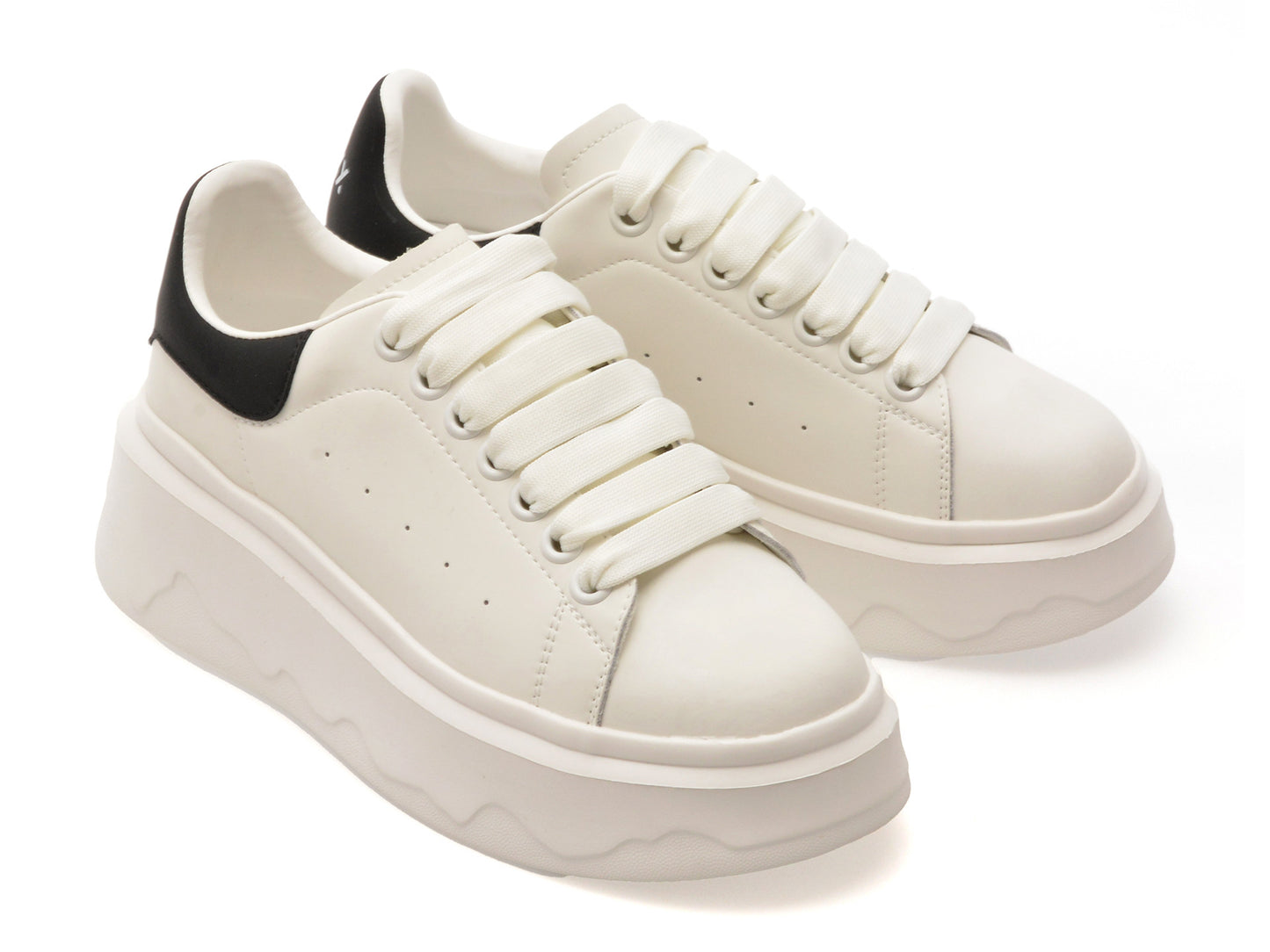 Pantofi sport gryxo alb-negru, 3F612, din piele naturala