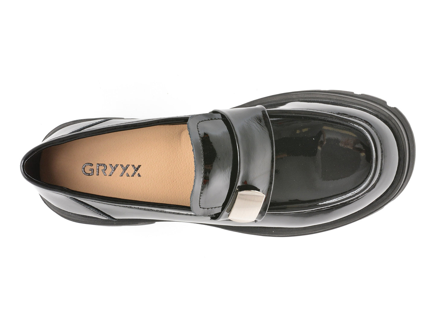 Mocasini gryxo negri, 88178, din piele naturala