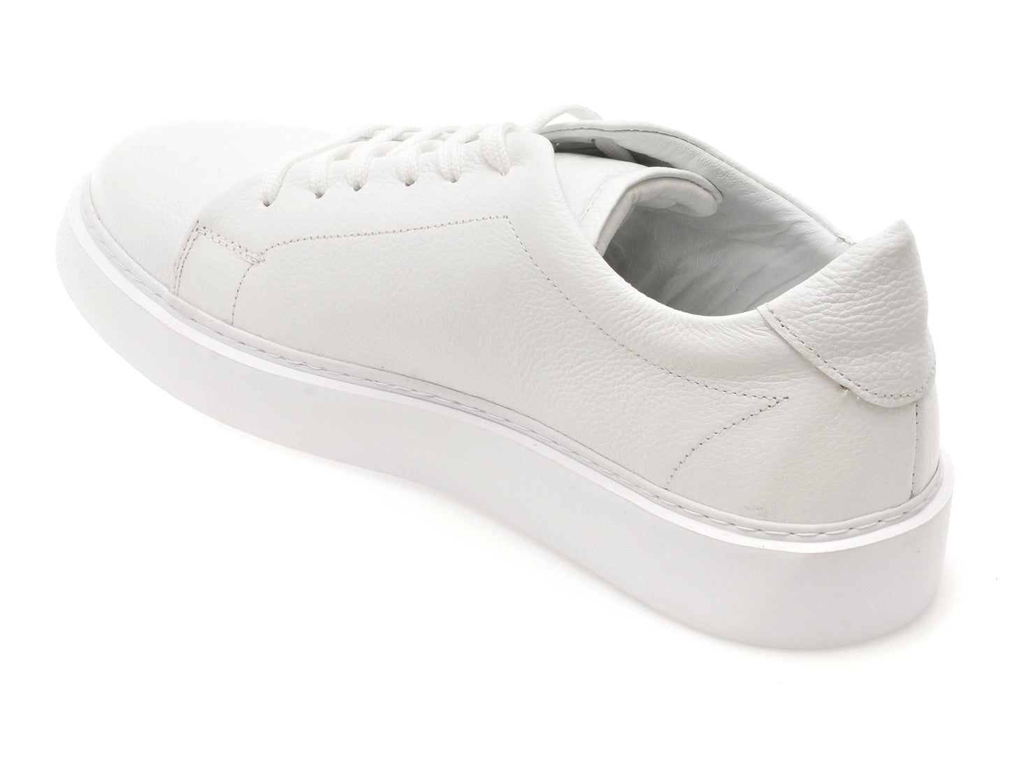 Pantofi sport gryxo albi, M7162, din piele naturala