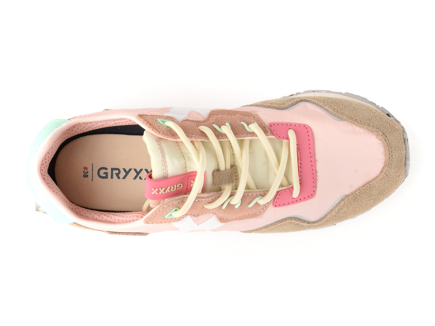 Pantofi sport gryxo albi, 40061W, din material textil