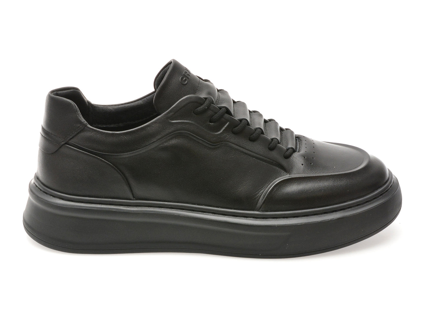 Pantofi sport gryxo negri, 5618, din piele naturala