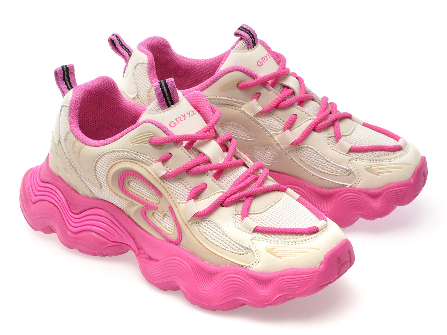 Pantofi sport gryxo fucsia, 36398, din material textil