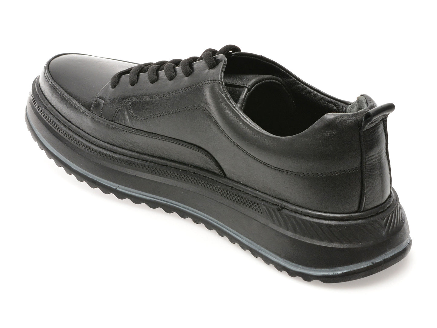Pantofi sport gryxo negri, BS4150, din piele naturala