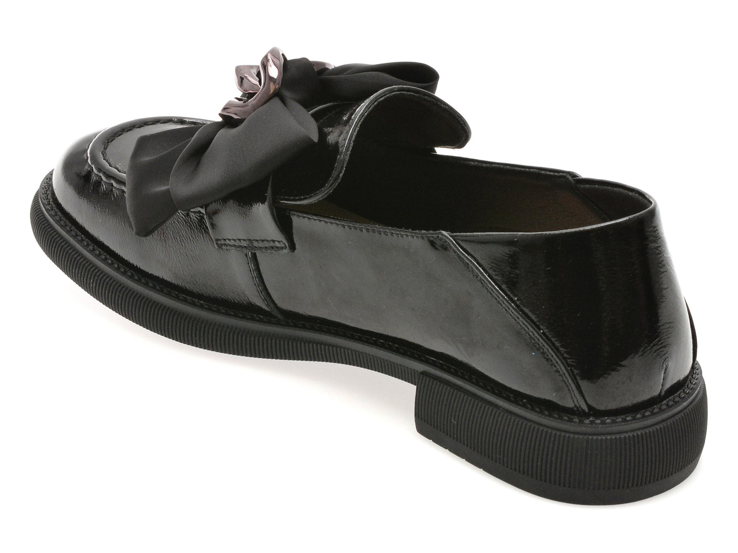 Mocasini gryxo negri, 36311, din piele naturala lacuita