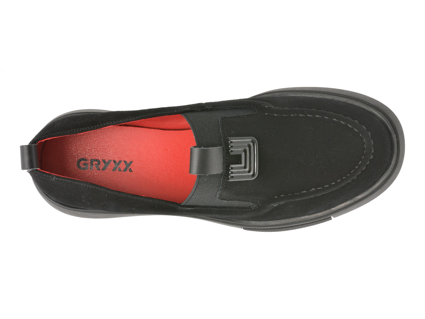 Mocasini gryxo negri, 550, din piele intoarsa