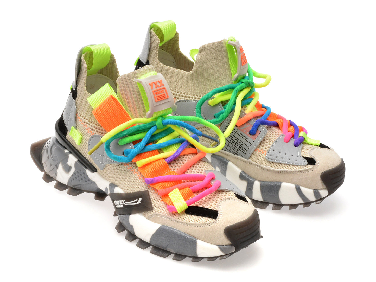 Pantofi sport gryxo portocalii, 18159, din material textil