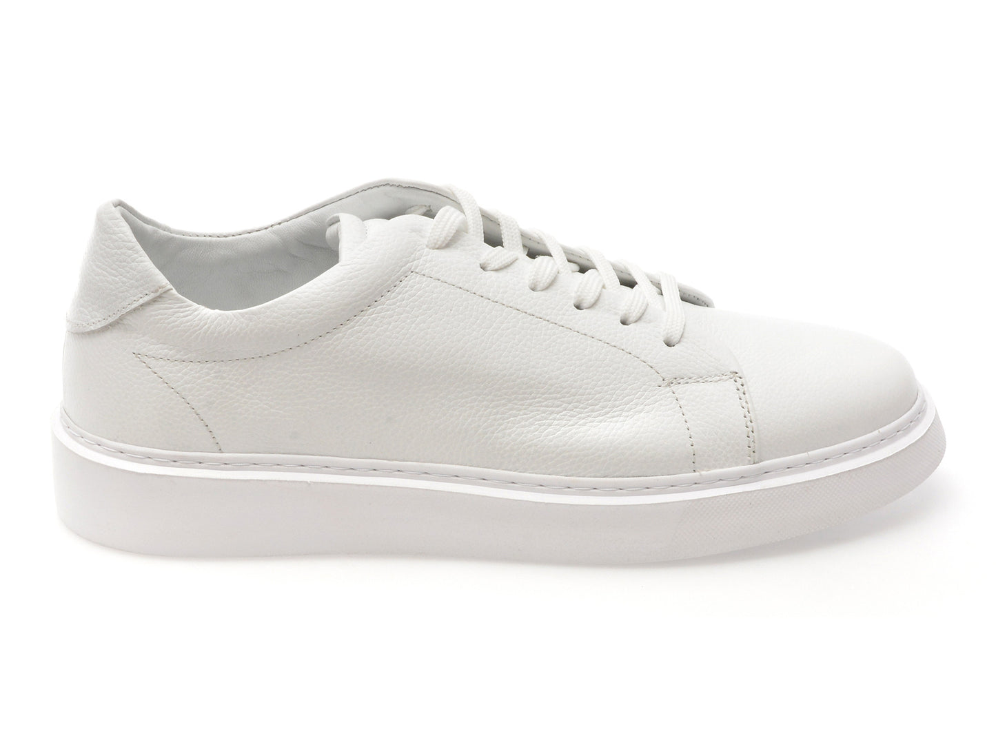 Pantofi sport gryxo albi, M7162, din piele naturala