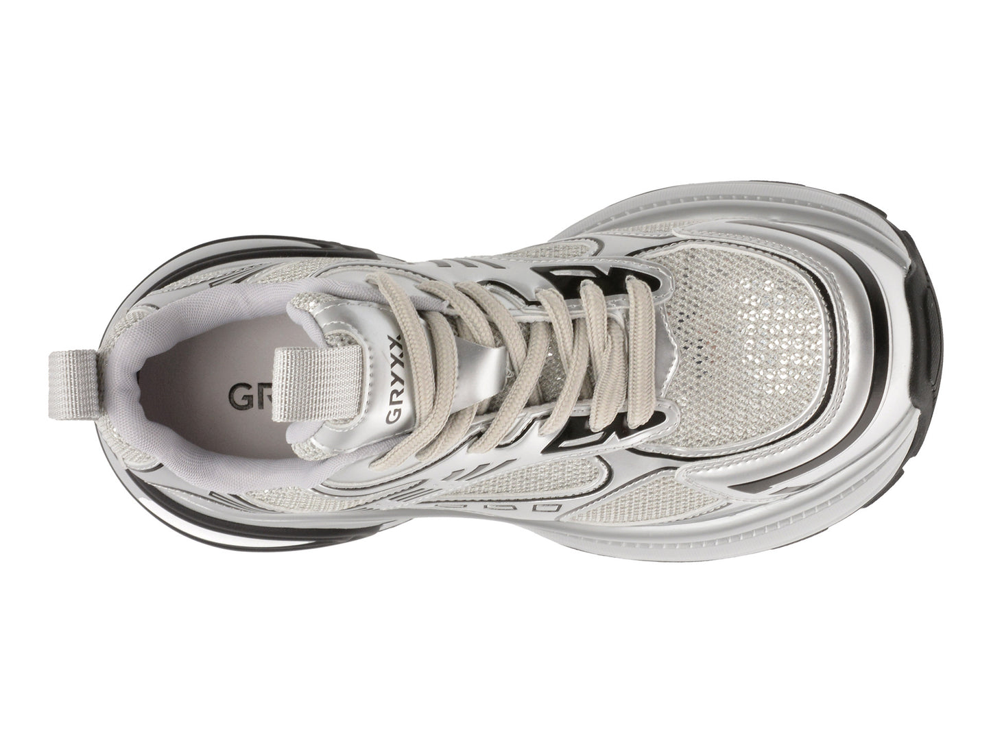 Pantofi sport gryxo argintii, 1199, din material textil