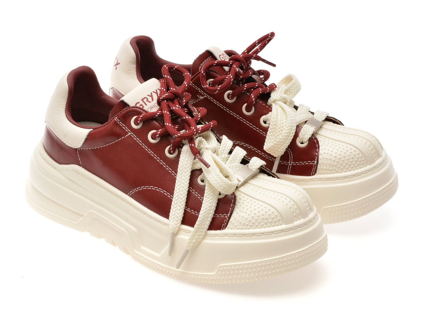 Pantofi sport gryxo rosii, 10151, din piele naturala
