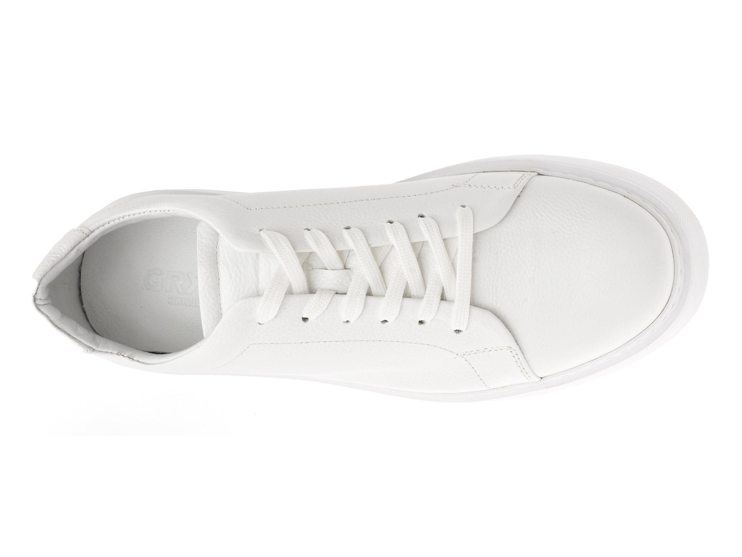 Pantofi sport gryxo albi, M7162, din piele naturala