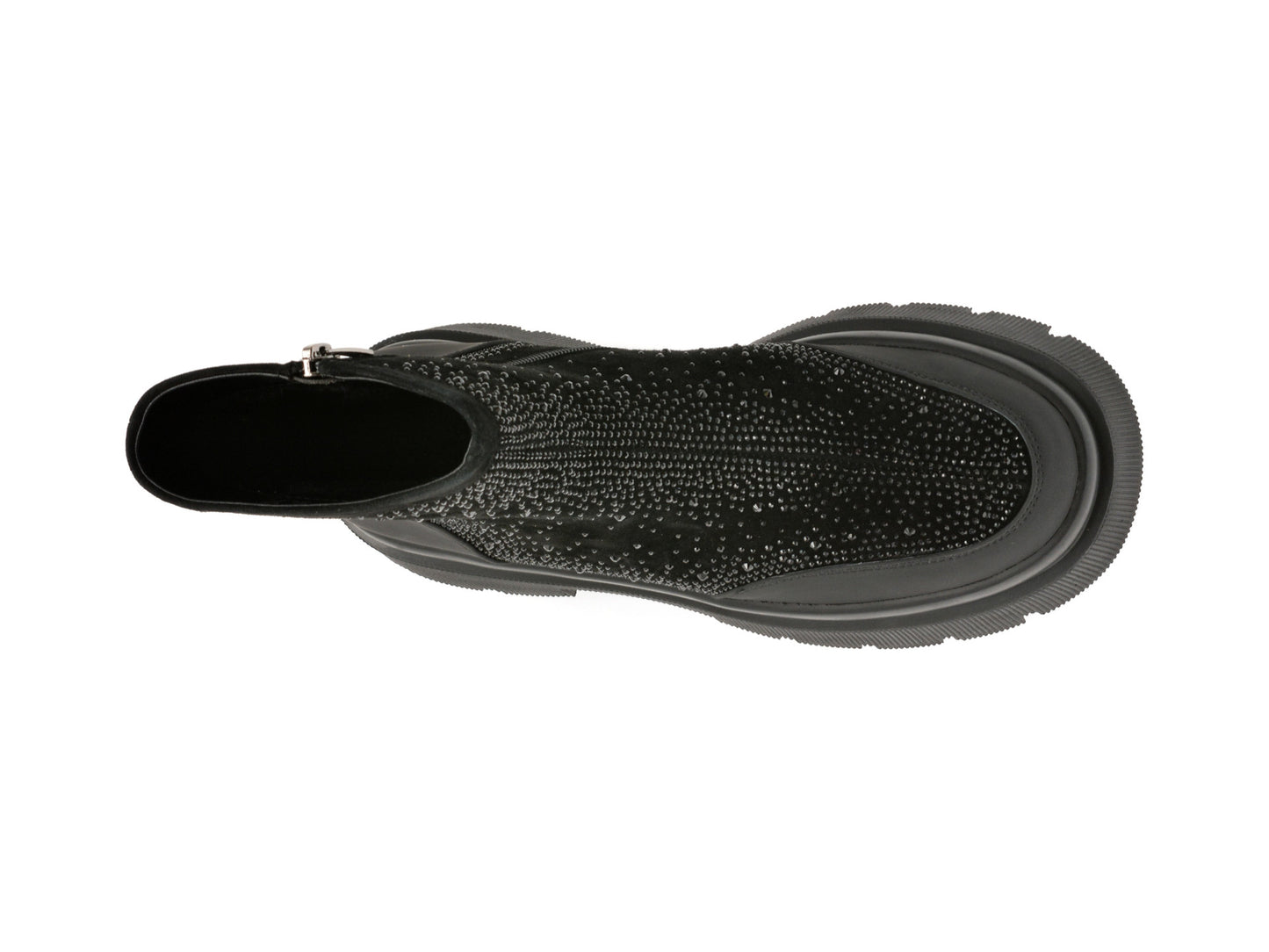 Ghete gryxo negre, KR381, din piele intoarsa