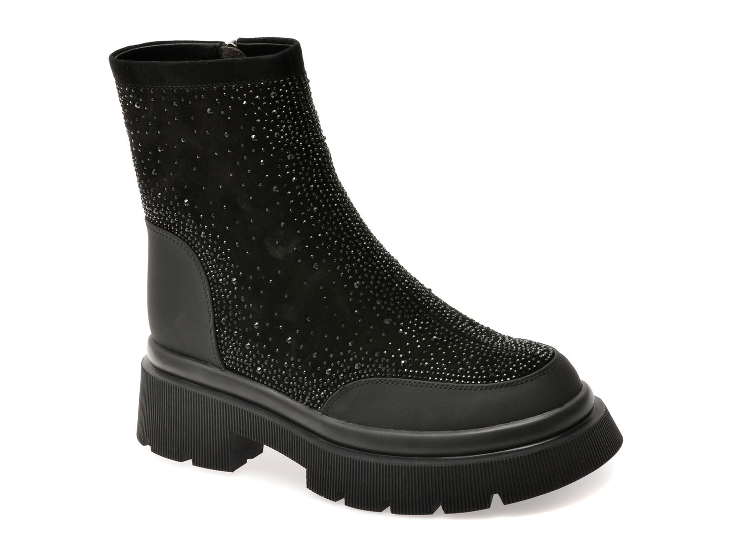 Ghete gryxo negre, KR381, din piele intoarsa