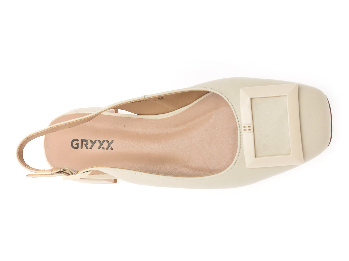 Pantofi gryxo albastri, 63003, din piele naturala lacuita