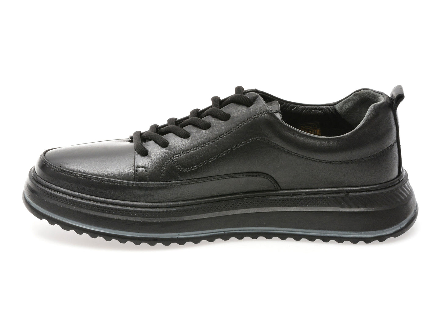 Pantofi sport gryxo negri, BS4150, din piele naturala