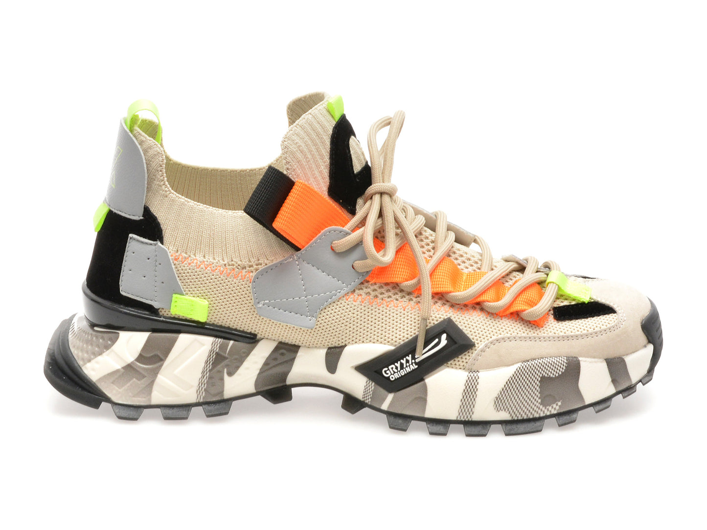 Pantofi sport gryxo portocalii, 18159, din material textil