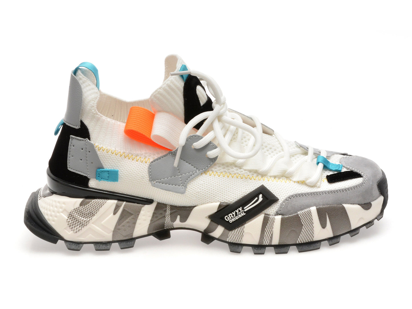 Pantofi sport gryxo portocalii, 18159, din material textil