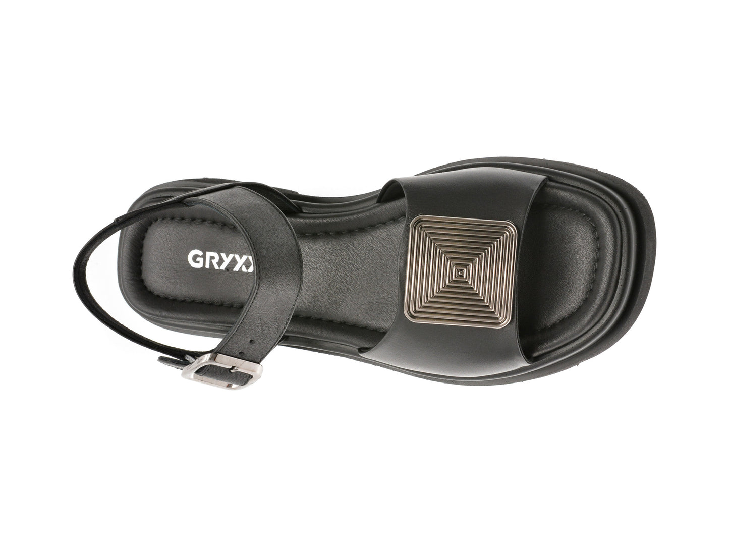 Sandale gryxo negre, 220380, din piele naturala