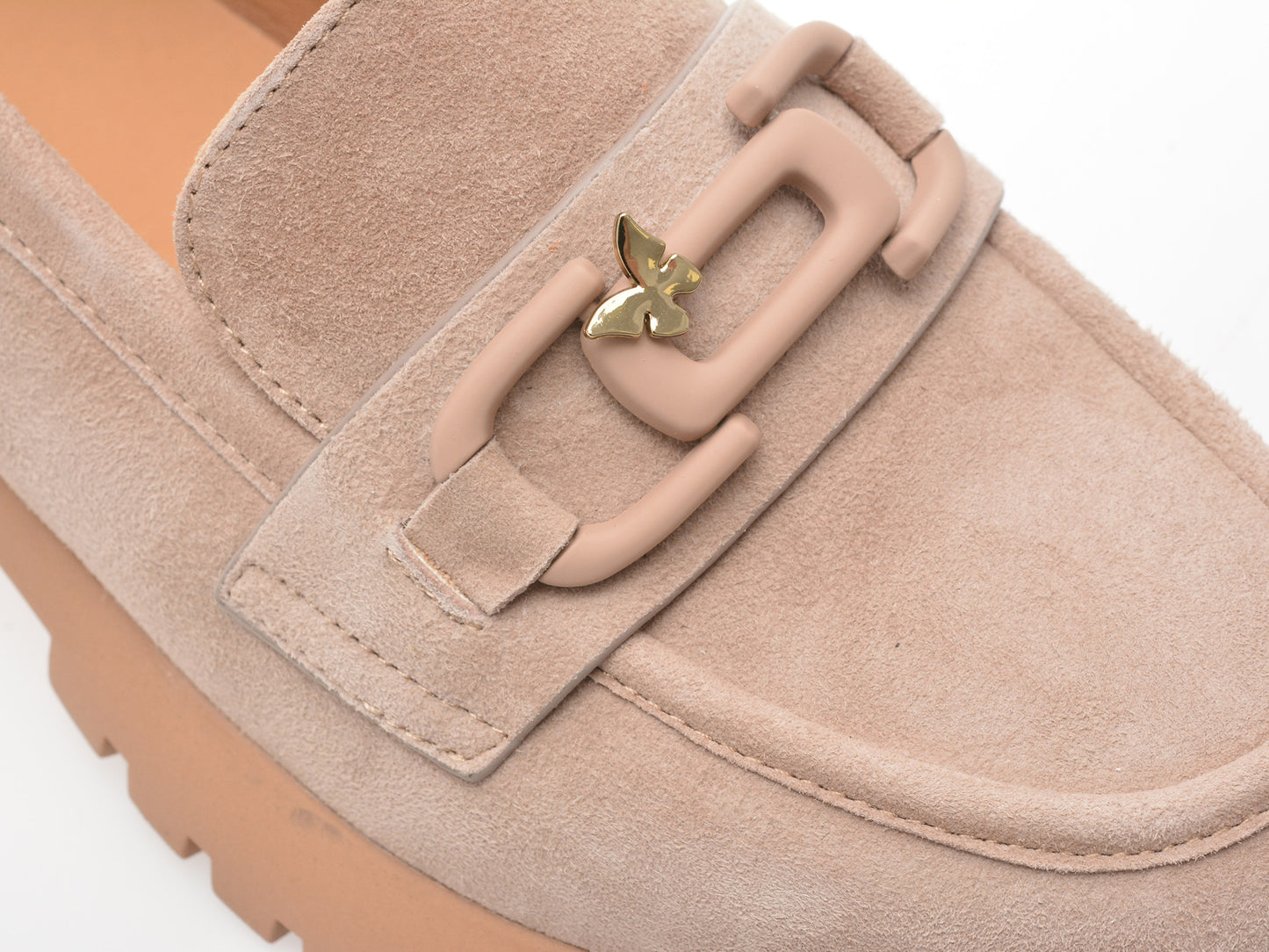 Mocasini gryxo gri, V856G45, din piele intoarsa
