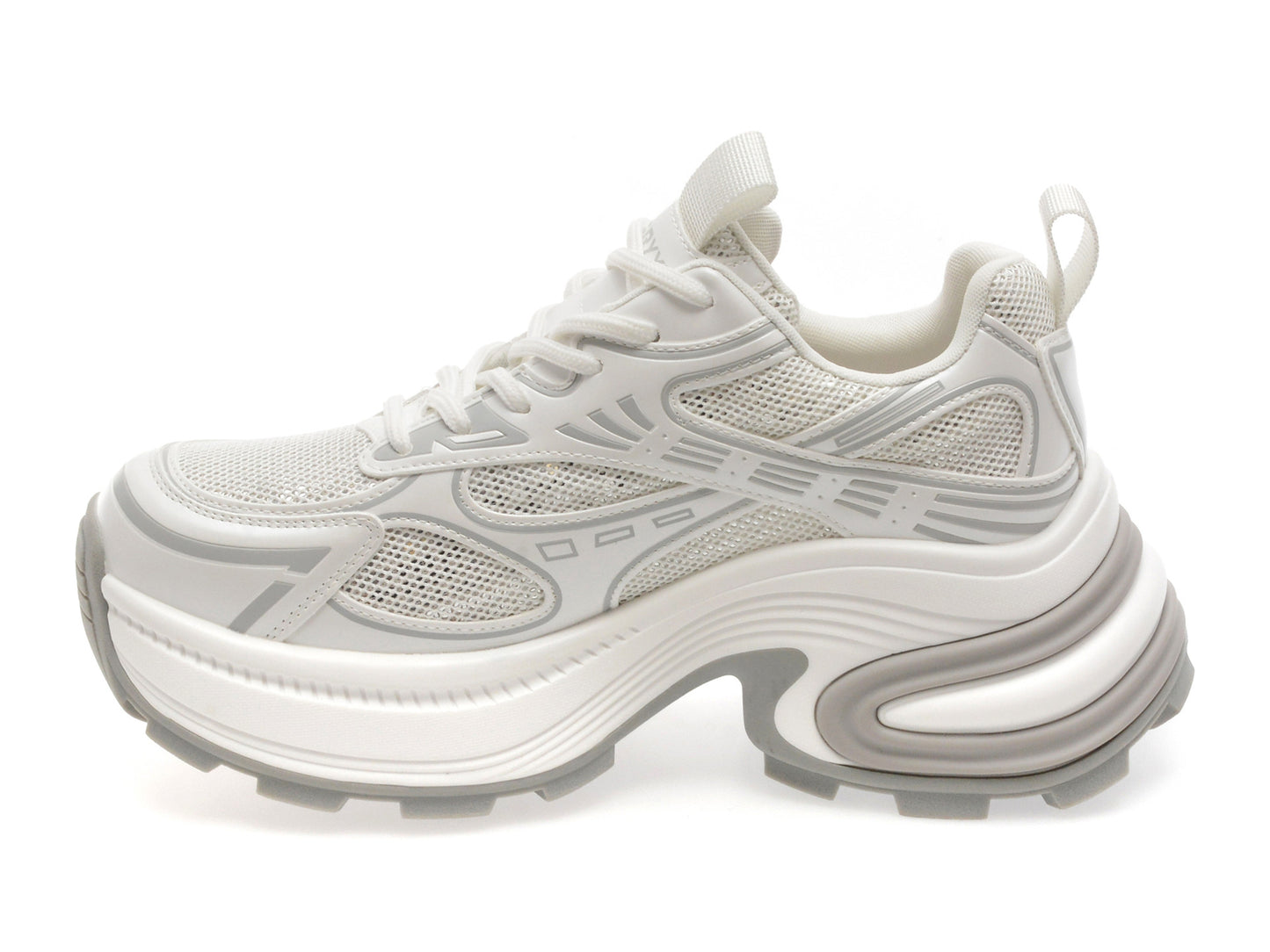 Pantofi sport gryxo argintii, 1199, din material textil