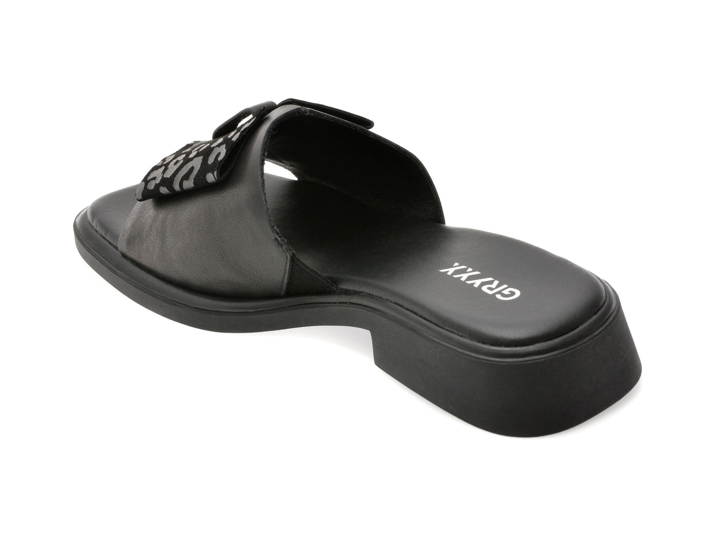 Papuci gryxo albi, 6A038, din piele naturala