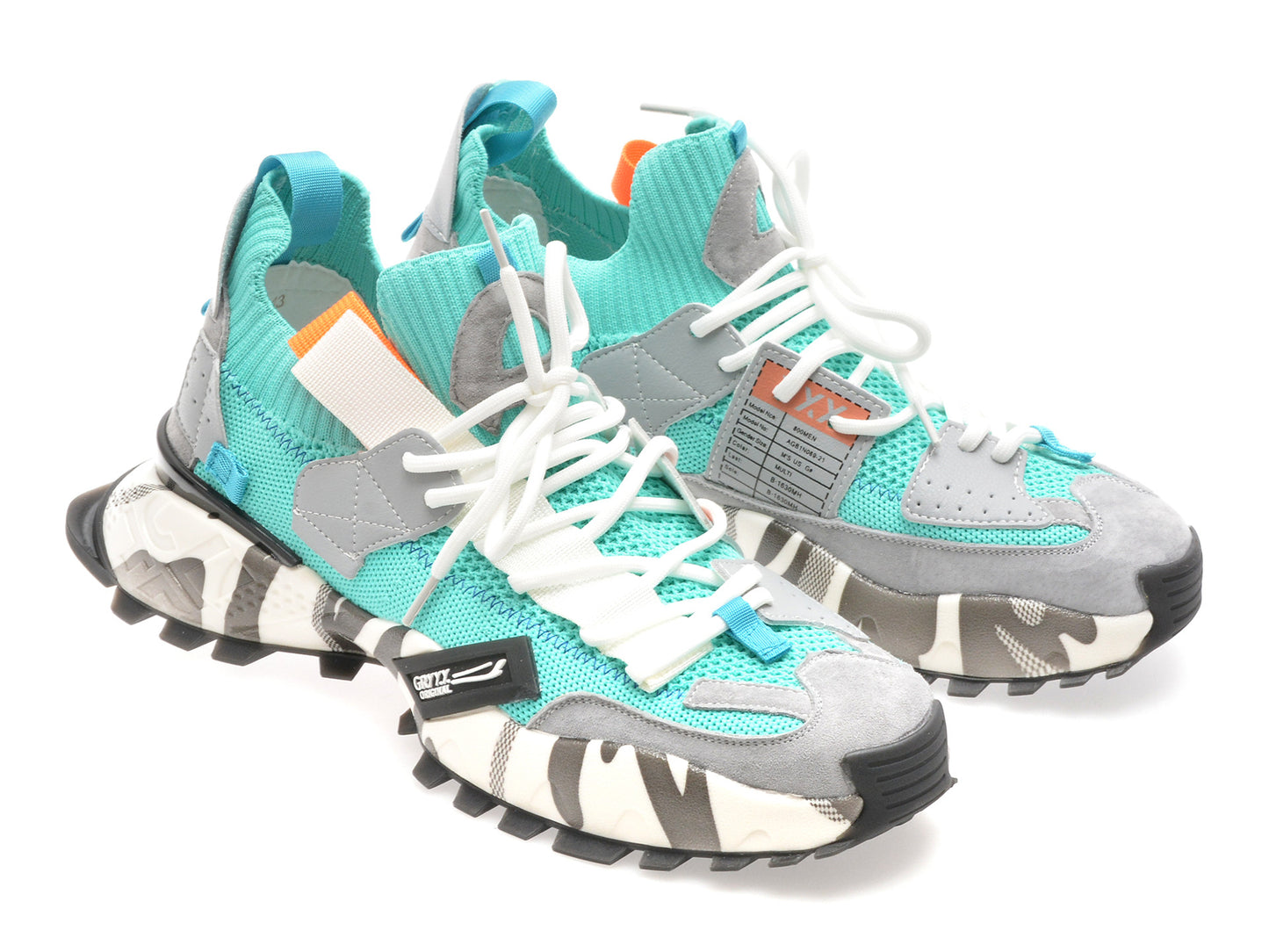 Pantofi sport gryxo portocalii, 18159, din material textil
