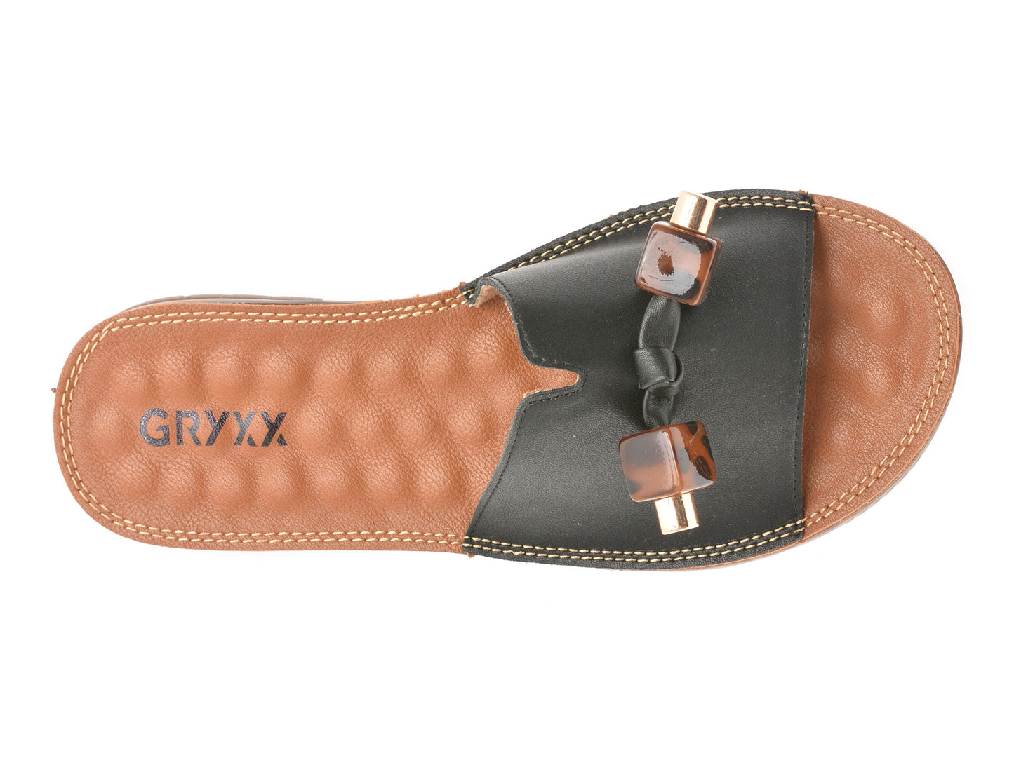 Papuci gryxo gri, 82910, din piele naturala